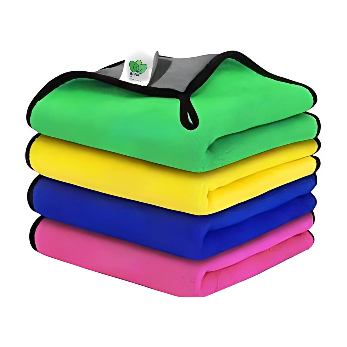 BENKO Micro Fiber Double Layered Clothes with 400GSM Pack of 4 Size 40CM*30CM