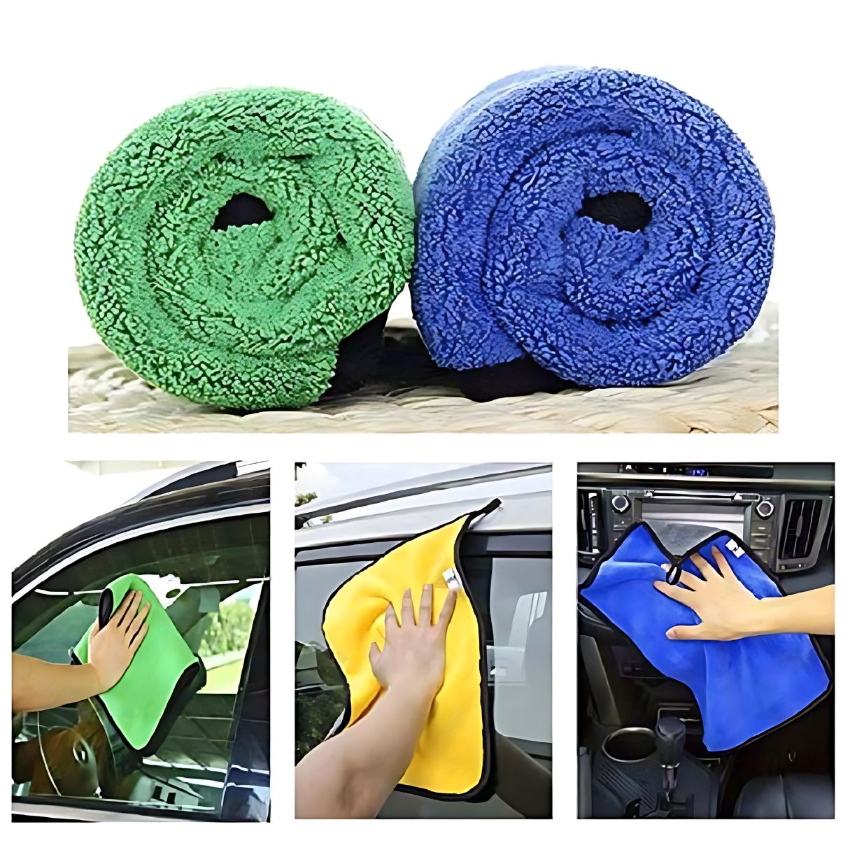 BENKO Micro Fiber Double Layered Clothes with 400GSM Pack of 4 Size 40CM*30CM
