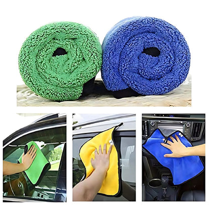 BENKO Micro Fiber Double Layered Clothes with 400GSM Pack of 4 Size 40CM*30CM