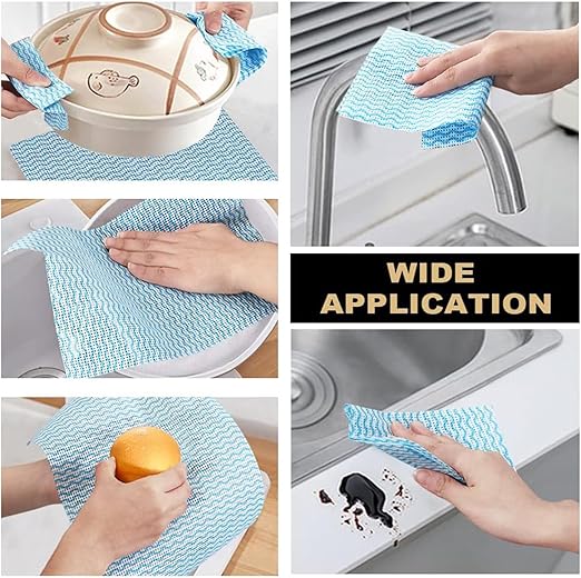 BENKO! Washable & Reusable Kitchen Towel Roll Pack of 5 (400 Sheet) | 21*23CM