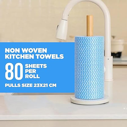 BENKO! Washable & Reusable Kitchen Towel Roll Pack of 2 (160 Sheet) | 21*23CM