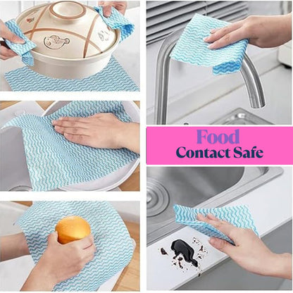 BENKO! Washable & Reusable Kitchen Towel Roll Pack of 4 (320 Sheet) | 21*23CM