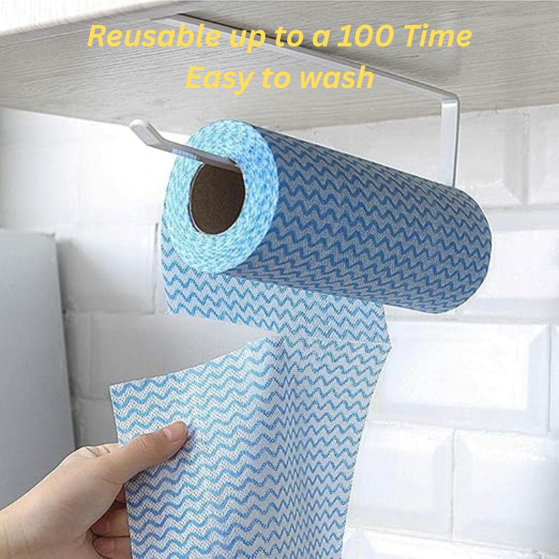 BENKO! Washable & Reusable Kitchen Towel Roll Pack of 1 (80 Sheet) | 21*23CM